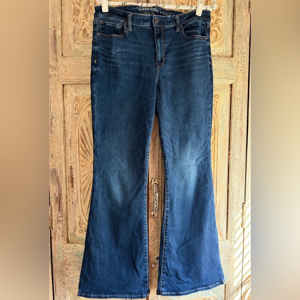American Eagle Next Level Super High-Rise Flair /14/Darkest Dazzler/